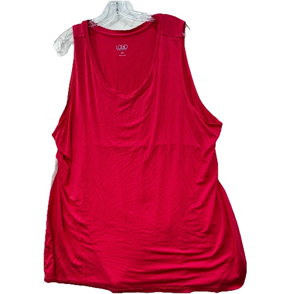 LOGO Layers by Lori Goldstein Plus Sz. 3X Pink Long Tunic Tank Top Jersey Knit